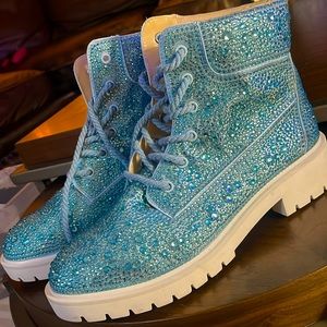 Betsy Johnson Hudson combat boots, size 10.